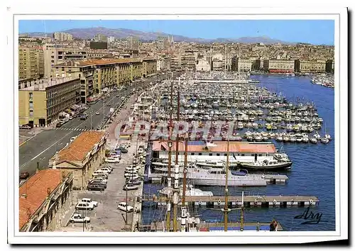 Moderne Karte Marseille le Quai du port et ses bateaux de Plaisance