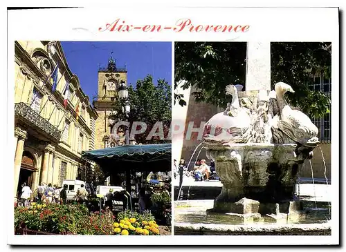 Cartes postales moderne Lumiere et beaute de la Provence Aix en Provence cite du Roi Rene l'Hotel de Ville et son Balcon