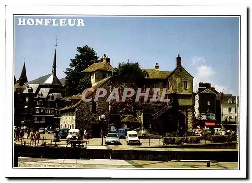 Cartes postales moderne Honfleur Calvados la Lieutenance au fond on apercoit l'eglise Ste Catherine