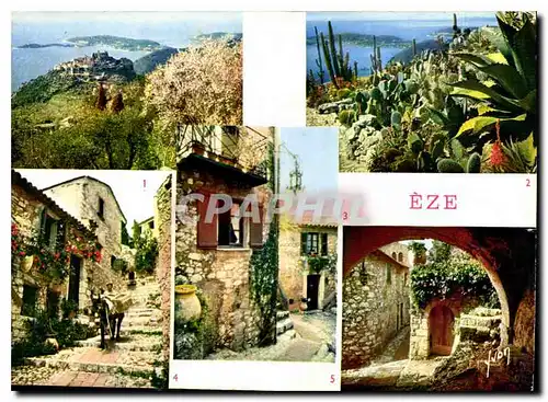 Cartes postales moderne La Cote d'Azur miracle de la nature Eze Alpes Maritimes vue generale et le Cap Ferrat le Jardin