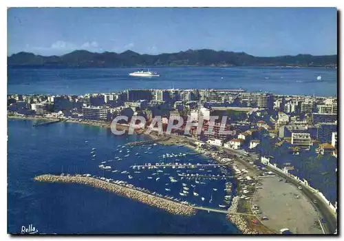 Cartes postales moderne La Cote d'Azur Cannes A M vue aerienne sur le Port et la plage du Mouret Rouge et le Boulevard E