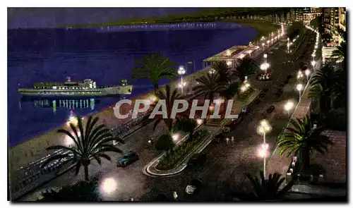 Cartes postales moderne La Cote d'Azur Nice Effet de nuit sur la Promenade des Anglais