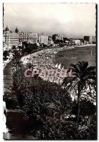 Cartes postales moderne La Cote d'Azur Cannes Plage et Grands Hotels de la croisette