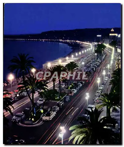 Cartes postales moderne Nice la Nuit Promenade des Anglais