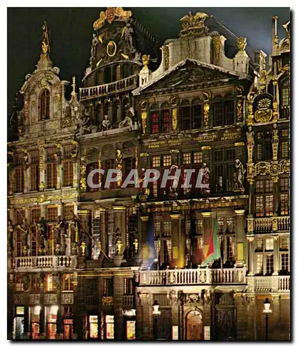 Cartes postales moderne Bruxelles Grand'Place la nuit