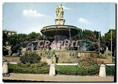 Cartes postales moderne Reflets de Provence Aix en Provence B du R la grande fontaine place de la Liberation Lion
