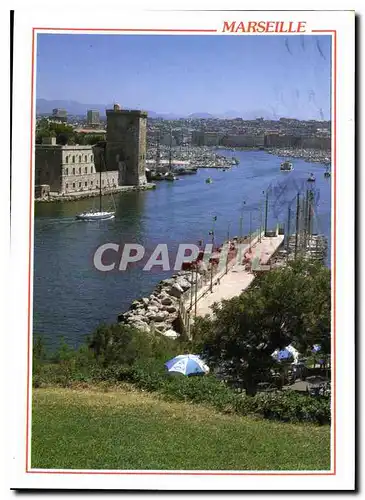 Cartes postales moderne Reflets de Provence Marseille le vieux port Lapasse le Fort St Jean