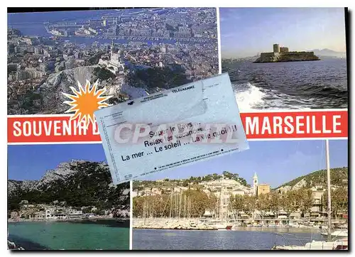 Cartes postales moderne Calanque de Sormiou l'estaque plage la vierge le chateau d'If