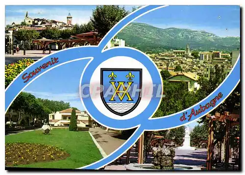 Cartes postales moderne Aubagne la Place vue generale esplanade De Gaulle Place et Monument