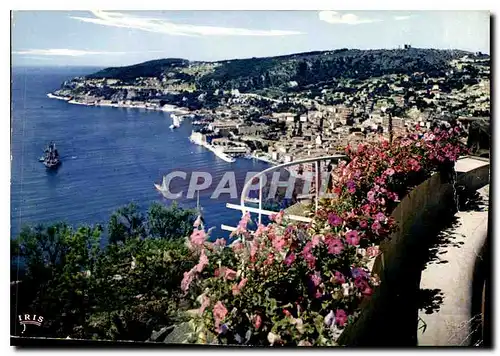 Moderne Karte La Cote d'Azur French Riviera Villefranche sur Mer La Rade