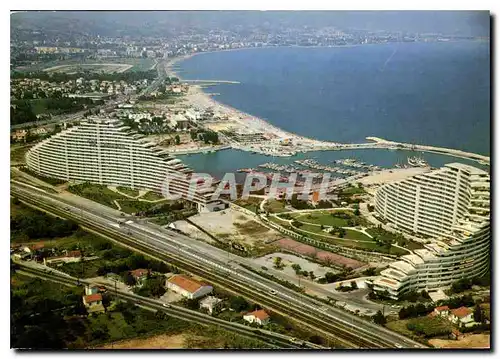 Cartes postales moderne La Cote d'Azur inoubliable Villeneuve Loubet vue aerienne vue panoramique sur la Baie des Anges