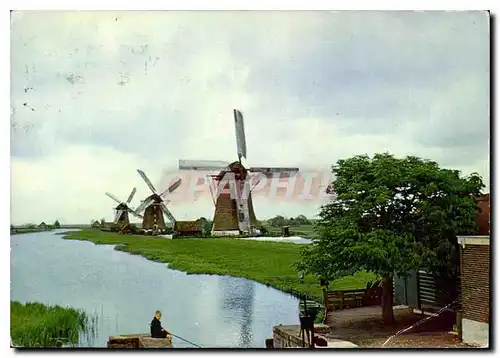 Cartes postales moderne Du Pole Nord au Pole sud Hollande Moulins a vent