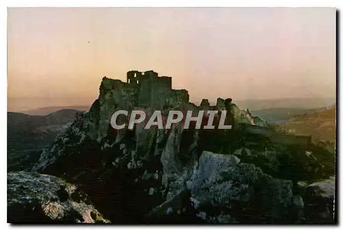 Moderne Karte Les Baux de Provence B du Rh Crepuscule sur le chateau des Baux XIIIs