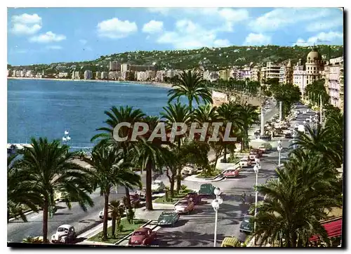 Moderne Karte Cote d'Azur Nice la Promenade des Anglais et la Baie des Anges