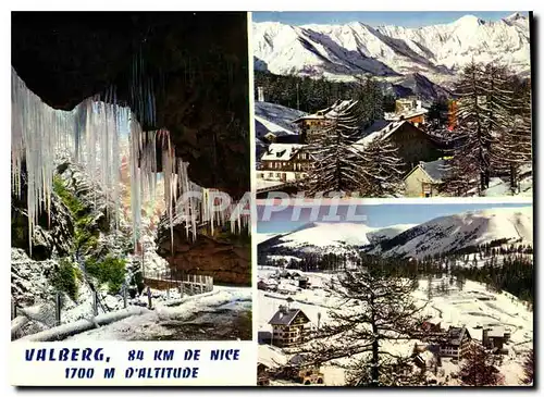 Cartes postales moderne Les Alpes Maritimes la route des Gorges du Cians en hiver Valberg vue generale et la Chaine du S