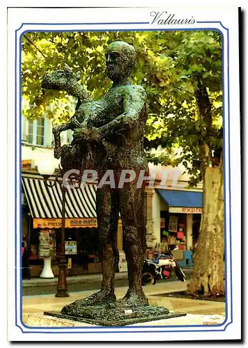 Cartes postales moderne La Cote d'Azur vallauris Centre Mondial de la Poterie l'homme au mouton de Picasso