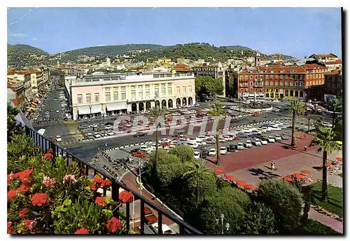 Moderne Karte La Cote d'Azur Nice La Place Massena et l'Avenue Felix Faure