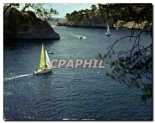 Cartes postales moderne Cassis sur Mer B du R Calanque de Port Miou Dans le silence la mer le ciel le soleil le reve