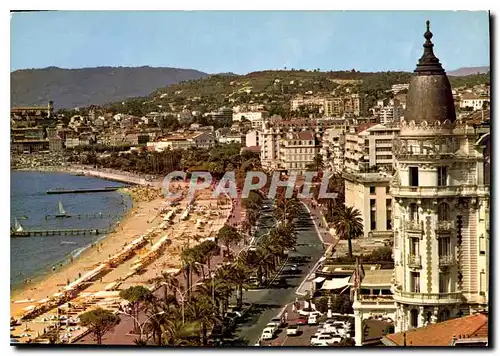 Cartes postales moderne Cannes La Promenade de la Croisette vue generale