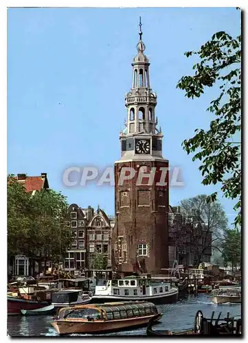 Moderne Karte Amsterdam Holland Montelbaantoren