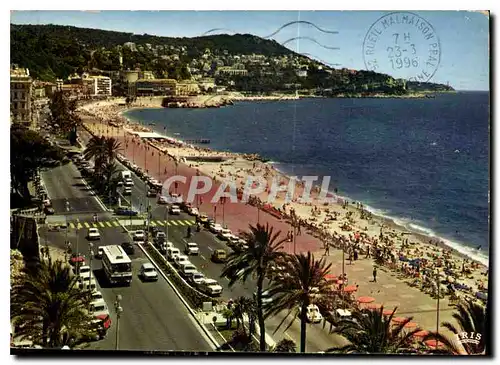 Cartes postales moderne Reflets de la Cote d'Azur Nice A Mmes la Promenade des Anglais et la Plage au lion le Cap de Nic