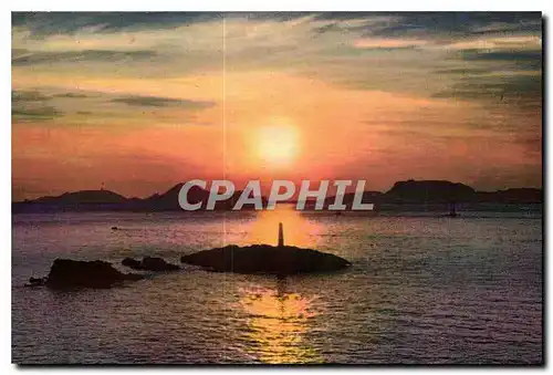 Cartes postales moderne Marseille Coucher du soleil sur les Iles