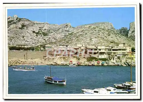 Cartes postales moderne Marseille Le Port des Goudes et la Plage