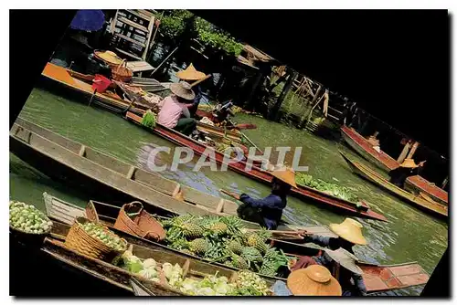 Moderne Karte Damnoen Saduak Floating Market Thailand