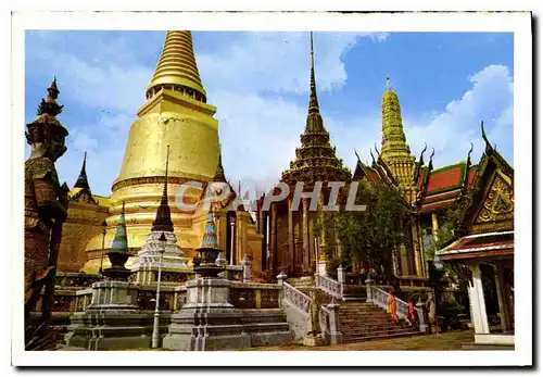 Moderne Karte Inside the Emerald Buddha Temple Bangkok Thailand