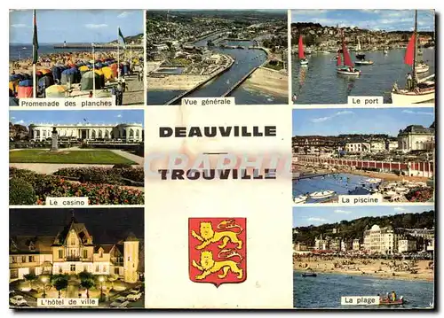 Cartes postales moderne Deauville Trouville Calvados