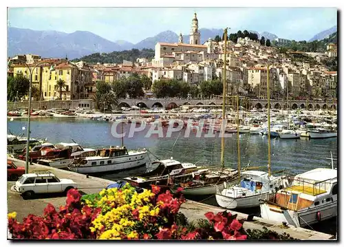 Cartes postales moderne La Cote d'Azur Inoubliable Menton Le Port et la Vieille Ville