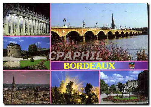 Cartes postales moderne Images de France Aquitaine Bordeaux Ambiance et reflets de la Capitale d'Aquitaine