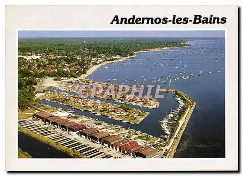 Cartes postales moderne Bassin d'Arcachon Andernos les Bains Gironde le port osteicole et la plage