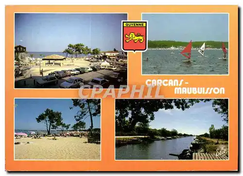 Cartes postales moderne Carcans Maubuisson Planche a voile Lion