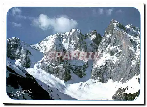 Cartes postales moderne Les faces Nord du massif du Vignemale Petit Vignemale Pointe Chaussenque Piton Carre