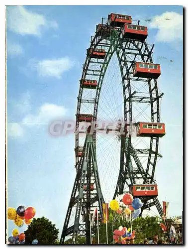 Moderne Karte Vienne La Prater et la Roue Geante