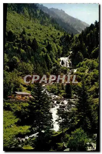 Moderne Karte Cauterets Htes Pyrenees te Hiver La Raillere Cascades