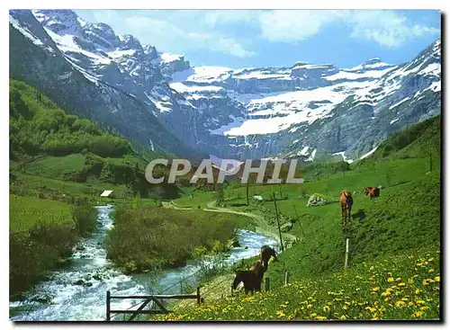 Cartes postales moderne Gavarnie Le Chemin du Cirque Linge le Gave