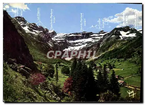 Cartes postales moderne Nos Belles Pyrenees Gavarnie H P les sommets dominant le Cirque