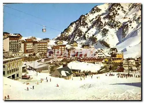 Cartes postales moderne La mongie Tourmalet Le Centre commercial et le telepherique du Taoulet