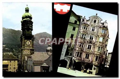 Cartes postales moderne Innsbruck Stadtturm und Helblinghaus