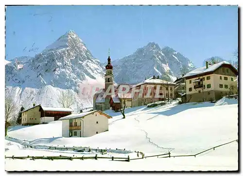 Cartes postales moderne Wintersportplatz Lermoos Tirol mit Sonnenspitze und Grunstein