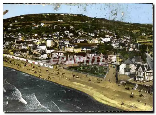 Moderne Karte Blonville sur Mer Calvados Vue aerienne la Plage le Golf ministure les Villas