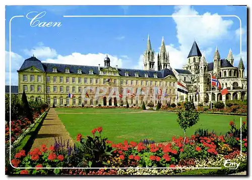 Cartes postales moderne Caen Calvados L'Abbaye aux Hommes fondee par Guillaume le Conquerant au XI siecle vue des jardin