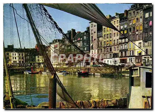 Cartes postales moderne Normandie le vieux bassin et le quai Sante Catherine Bateaux de peche