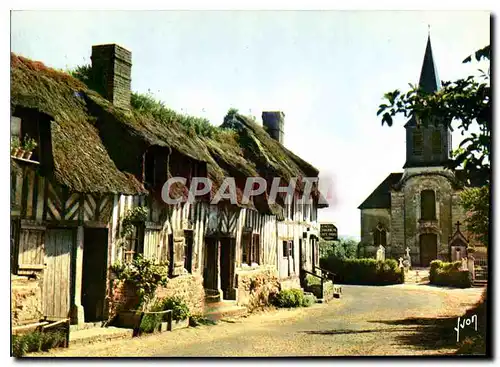 Cartes postales moderne Couleurs et Lumiere de France la luxuriante Normandie Chaumieres Normandes