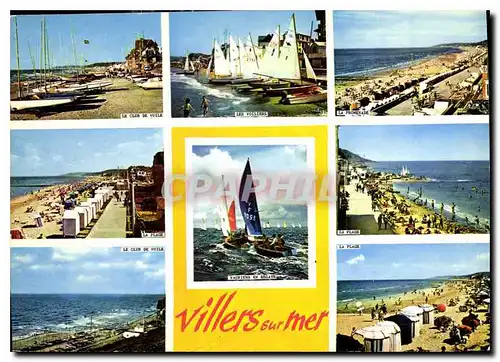 Cartes postales moderne Villers sur Mer Le club de voile Les voiliers Catamaran Le club de voile