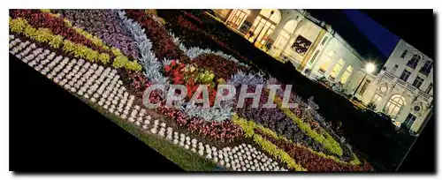 Cartes postales moderne Cabourg Calvados la Plage des Fleurs le Casino et les Jardins illumines