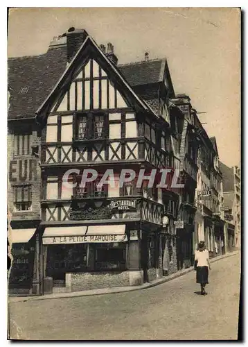 Moderne Karte Lisieux Calvados Vieilles Maisons  A la petite Marquise