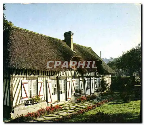 Moderne Karte La Normandie Pittoresque Chaumiere